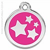 Red Dingo Hot Pink Star Dog ID Tag